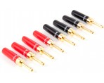 Universal Heavy Duty Gold Banana plug 4,5mm Black & Red