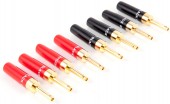 Universal Heavy Duty Gold Banana plug 4,5mm Black & Red